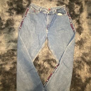 Tommy Hilfiger Blue Denim Jeans with Logo Patch